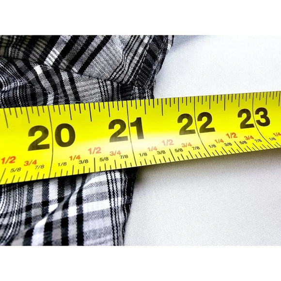 Airwalk Size Medium Men's Gray Check Logo Tag Long Sleeve Dual Pocket Shirt - Picture 2 of 13